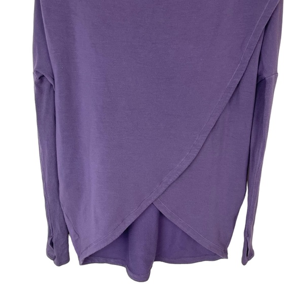 Athleta Purana Purple Violet Wrap Tunic Soft Sweatshirt Hoodie - Picture 5 of 16